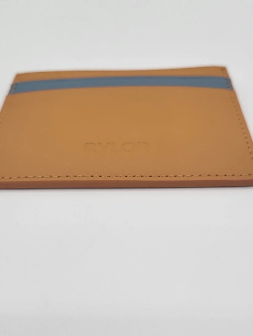 NWOTs Rylor Tan and Blue Slim Leather Card Holder